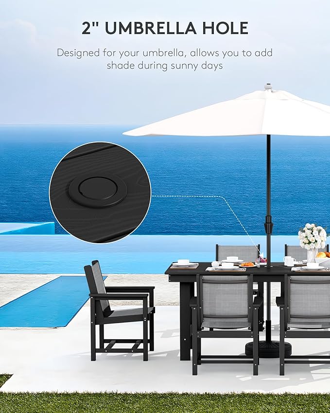 SERWALL 7 Piece Outdoor Dining Table Sets - Image 2