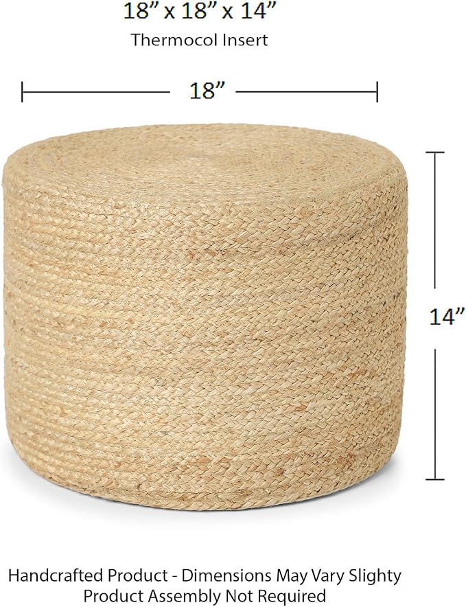 REDEARTH · Cylindrical Pouf Foot Stool Ottoman - Image 3