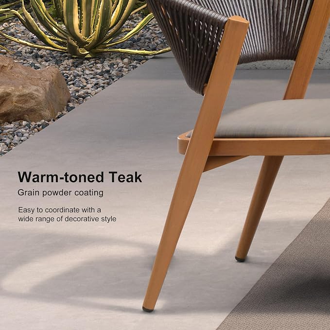 PURPLE LEAF 11-Piece Patio Dining Set Outdoor Furniture Rectangular Table and - Image 2