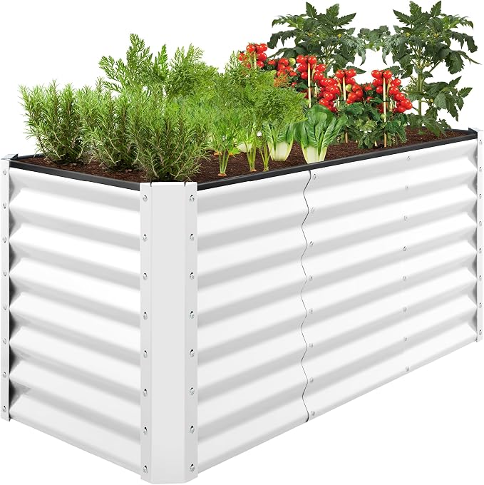 Best Choice Products 4x2x2ft Outdoor Metal Raised Garden Bed, Deep Root Box by BestChoiceProducts