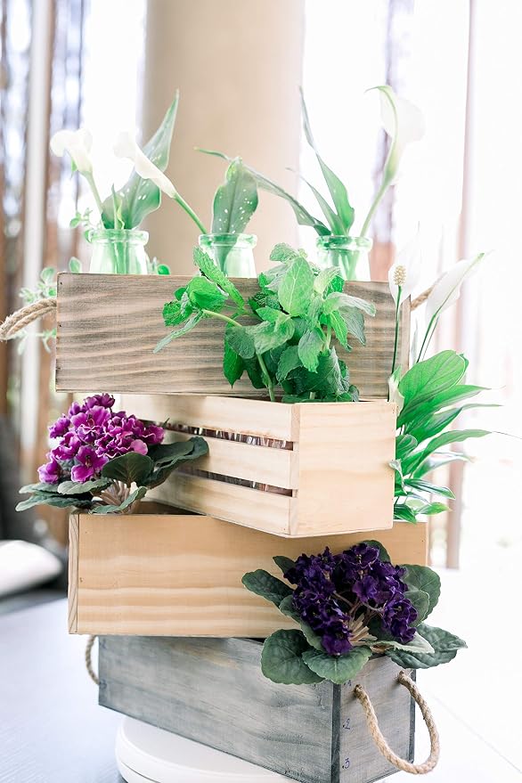 Wooden Planter Box, Rose Wood, Plastic Liner l Garden Decor l Restaurant and - Image 6
