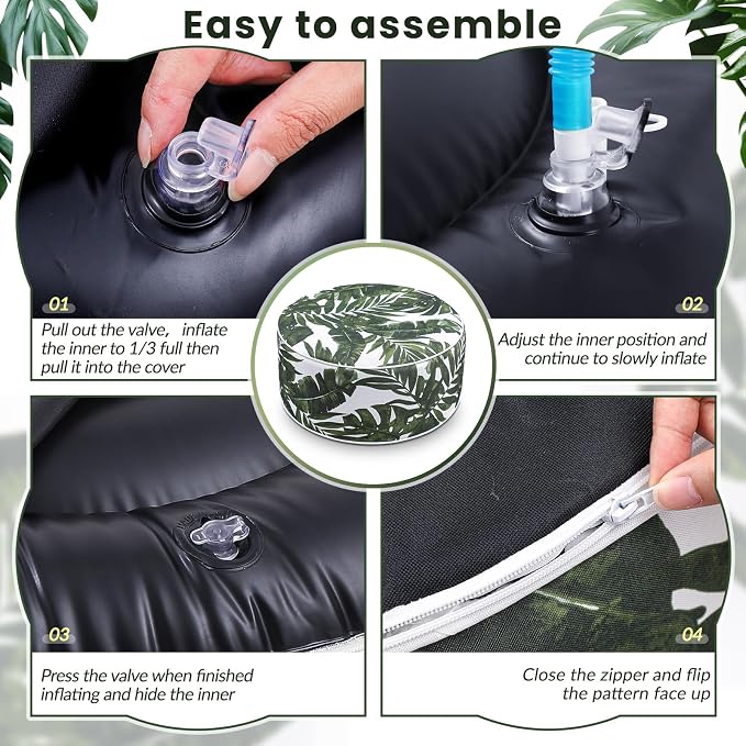 Outdoor Inflatable Ottoman Waterproof Pouf Ottoman - Image 4