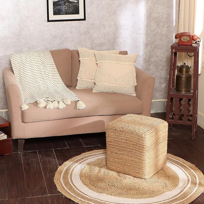 REDEARTH · Cube Pouf Foot Stool Ottoman - Image 8