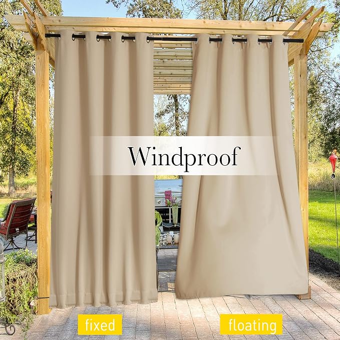 NICETOWN 2 Panels Weighted Blackout Curtains - Image 6
