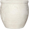 12" Dia Fiberstone Planter – Modern Farmhouse Indoor/Outdoor Flower Pot by HaispringArtificialTree