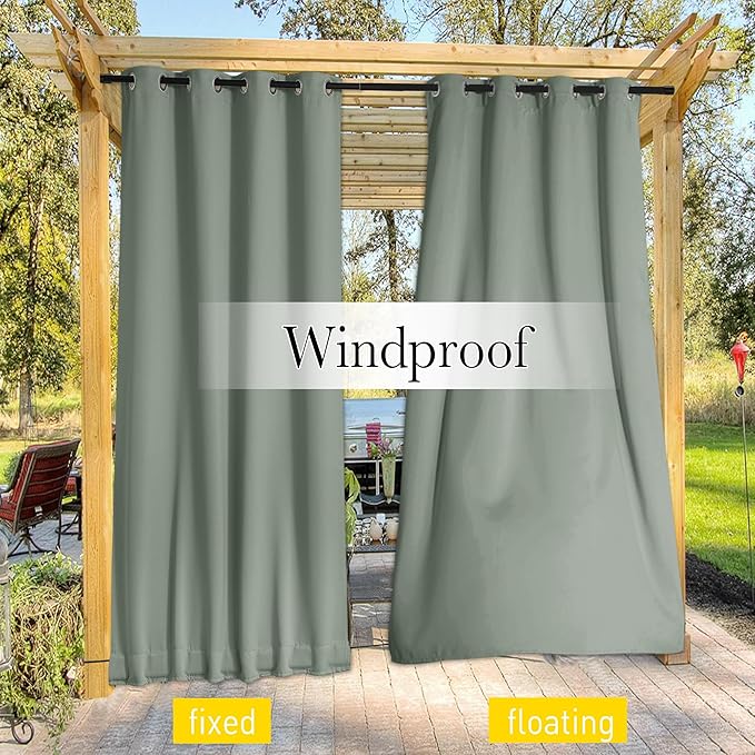 NICETOWN 2 Panels Outdoor Curtains - Image 5