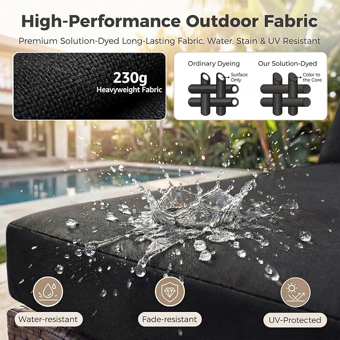 NICESOUL 6 Piece L Shaped Outdoor Sofa - Image 9