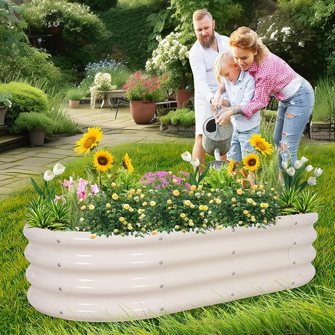1MORE Galvanized Raised Garden Bed- Planter Garden Boxes Outdoor, Raised Beds - Image 7