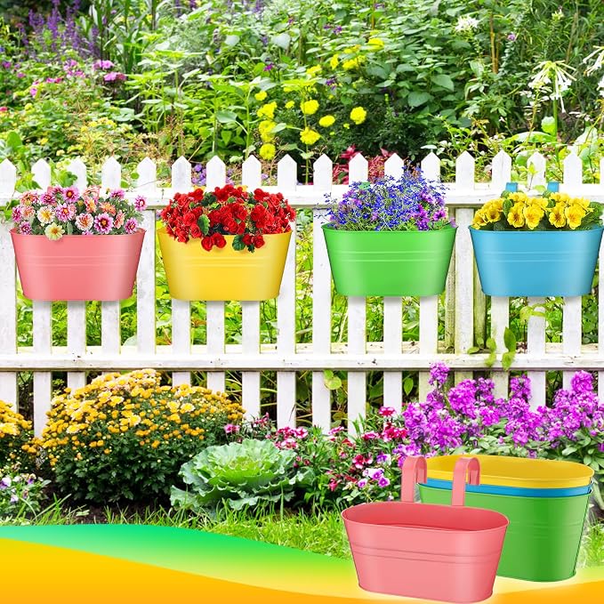 MADHOLLY Railing Planter with Drainage Holes - Image 4