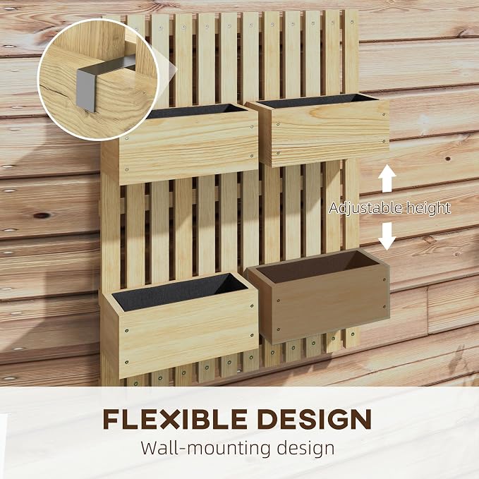 Outsunny 4 Box Raised Garden Bed - Image 4
