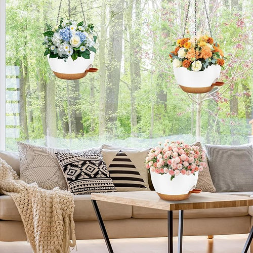 10 inch Hanging Planters for Indoor Plants, 3 Pack Self-Watering Hanging - Image 2