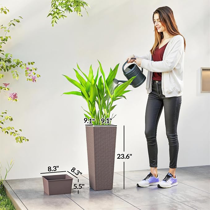 Outsunny 23.6 Inch Tall Planters - Image 3