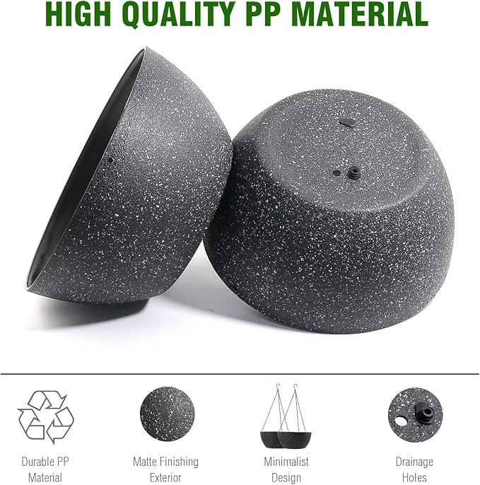 10 inch Hanging Planters for Outdoor Indoor Plants - Image 3