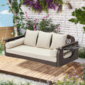 3 Seat Porch Swing, Wicker Patio Swing by YALISSEY