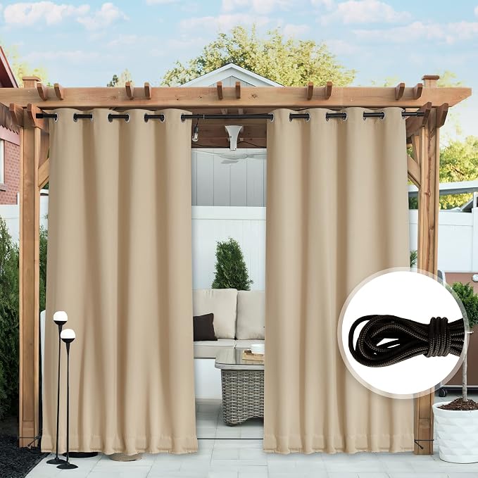 NICETOWN 2 Panels Outdoor Curtains - Image 7