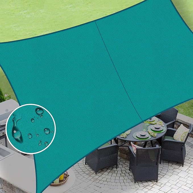 LOVE STORY Rectangle 8'x8' Waterproof Sun Shade Sail Canopy UV Block by LOVESTORY