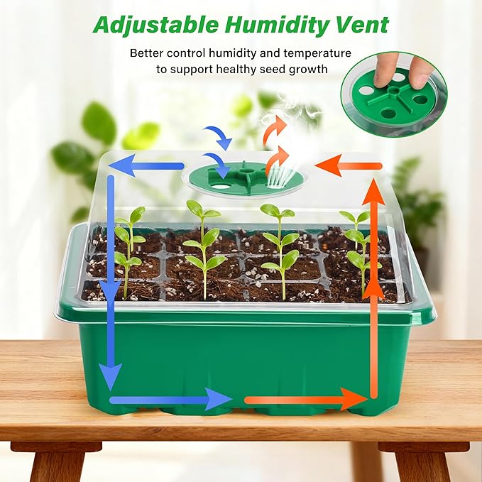 Bonviee 5-Pack Seed Starter Trays, Seed Starter Kit - Image 3
