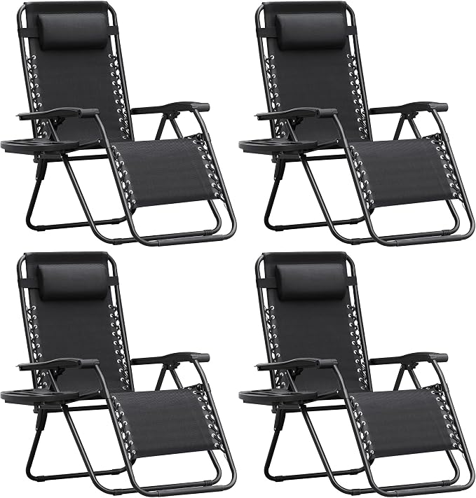 Homall Zero Gravity Chair Patio Folding Lawn Outdoor Lounge Gravity Camp by Homall