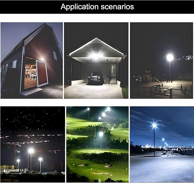 2Pack LED Flood Light Outdoor, 250W LED Work Light 25500lmwith 6FT US Plug - Image 7
