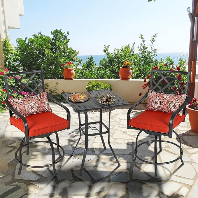 Patio Bar Table, Outdoor Bar Height Bistro Table - Image 4