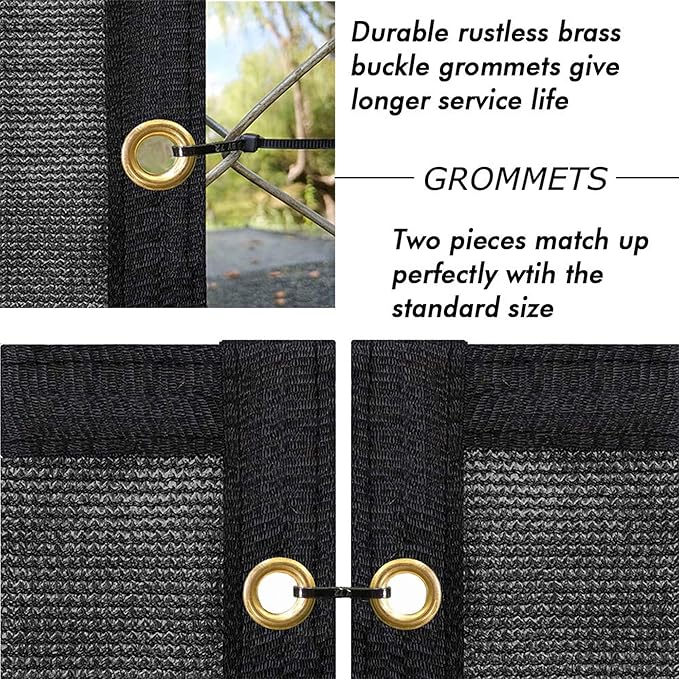 UPGRADE Privacy Fence Screen 5'x20' Black Outdoor 90% Visibility Blockage 170 - Image 3