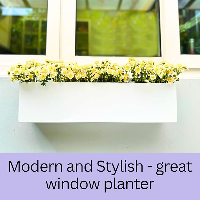 LaLaGreen Wall Planters Carbon Steel White Metal Hanging Flower Pots Outdoor - Image 3