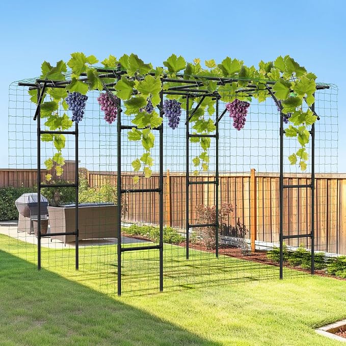Garden Arch Trellis, 87in H x 118in L Large Garden Arch Arbor Trellis - Image 7