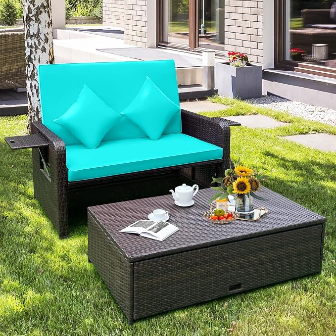 Tangkula Patio Rattan Daybed - Image 3