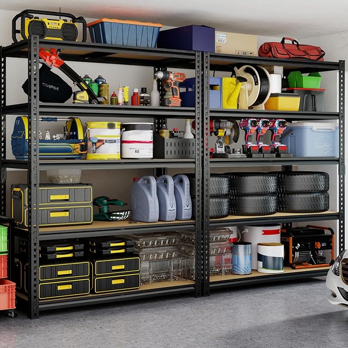 72" H Storage Shelves, Storage Shelves Heavy Duty, 2400LBS Metal Shelving Units - Image 8