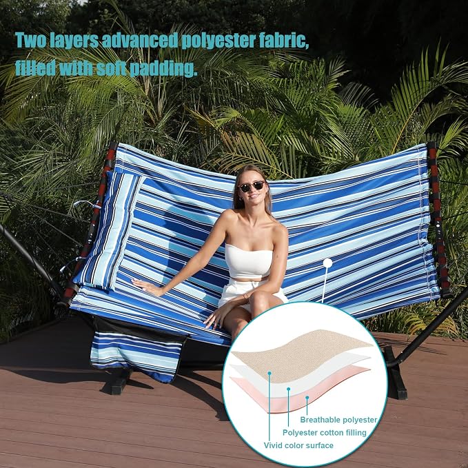 TegerDeger 12FT 2 Person Hammock Large Hammock 450LB Capacity - Image 5