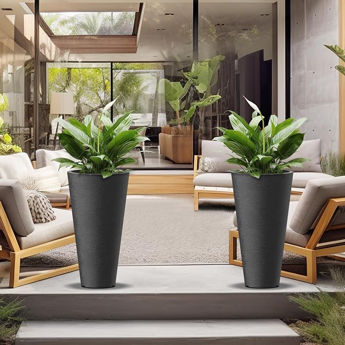 Kante Tall Round Planter Set of 2 - Image 6