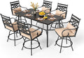 PHI VILLA 7 Pieces Patio Bar Set, Outdoor Bar Table and Chairs Set, Strong and by PHIVILLAThepioneerofcomfortablehouseholdsupplies