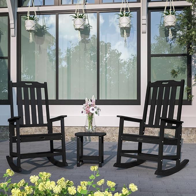 Oversized Rocking Chair Set of 4, Outdoor Rocking Chair - Image 2