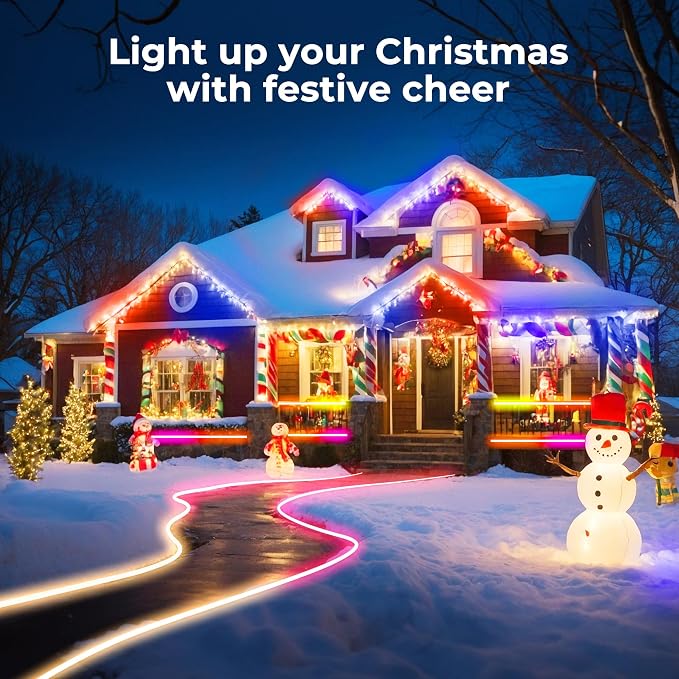 50FT LED Neon Rope Lights, Flexible Led Rope Lights Control - Image 4