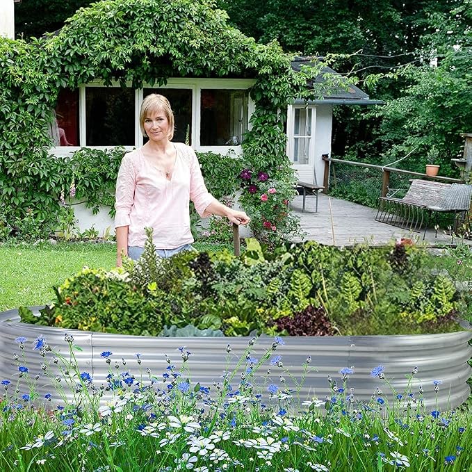 Land Guard 6ft Metal Raised Garden Bed，2 Pcs Galvanized Planter Raised Beds - Image 6