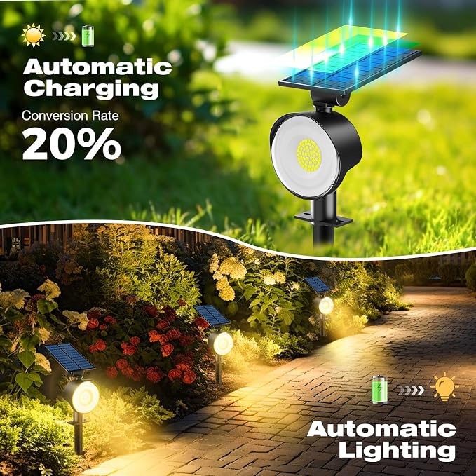nipify 1 Pack Solar Spot Lights Outdoor Waterproof - Image 4