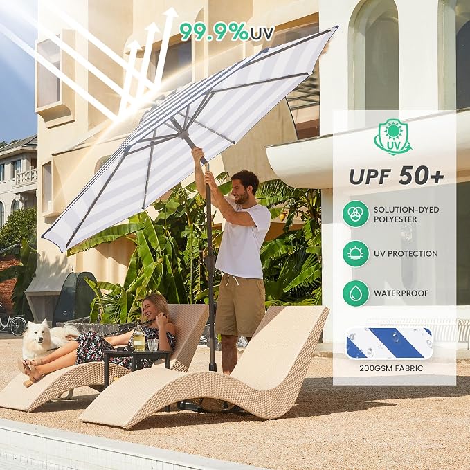 JEAREY 9FT Outdoor Patio Umbrella - Image 5