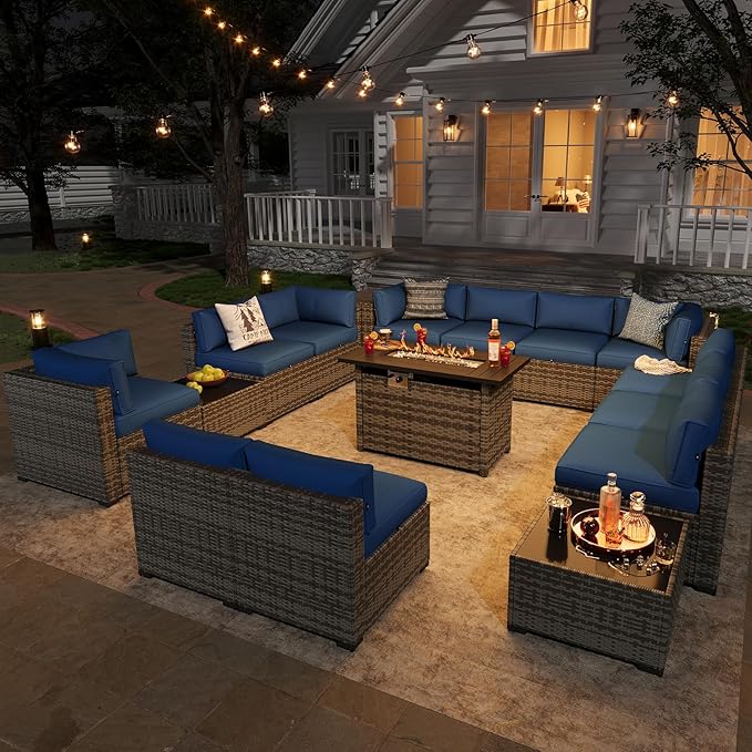 Aoxun Patio Furniture Sets, 15-Piece Outdoor Patio Furniture - Image 3