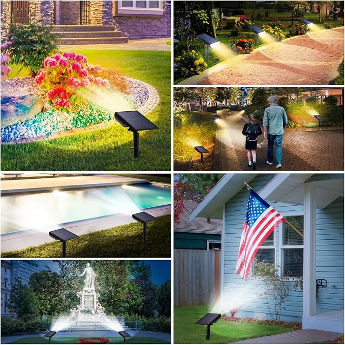 TOBUSA Solar Spot Lights Outdoor 5 Modes, 44LEDs Bright Landscape Spotlights - Image 7