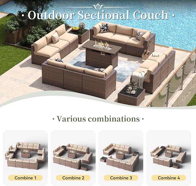 Aoxun 15 Piece Patio Furniture Set - Image 6