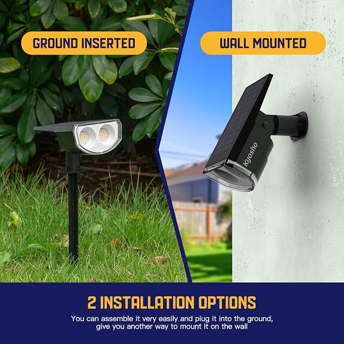 Kyosho Solar Outdoor Lights Waterproof IP67, 38 LEDs Solar Spot Lights Outdoor - Image 8