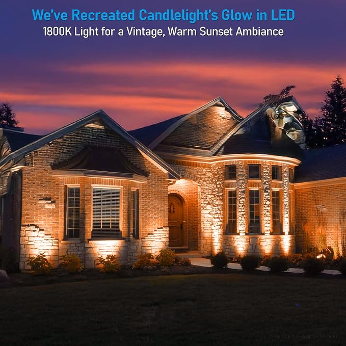 LEONLITE 12W/7.3W/3.7W Dimmable 5CCT LED Low Voltage Landscape Lights, Wall - Image 2
