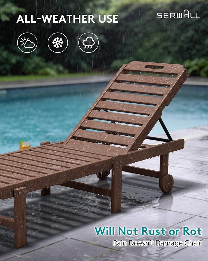 SERWALL Outdoor Chaise Lounge Set of 2 - Image 6