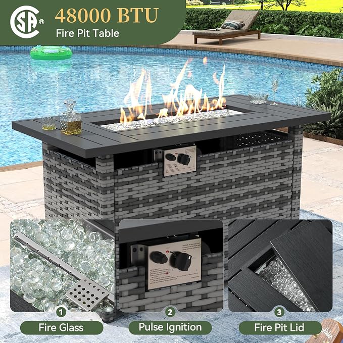 Aoxun 7 Piece Patio Furniture Set - Image 7