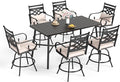 Sophia & William 7-Piece Outdoor Bar Set, Bar Height Patio Table and Chairs by SophiaWilliam