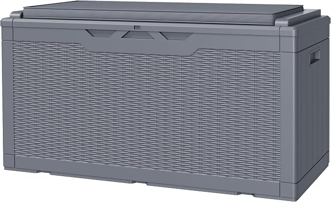 JUMMICO 100 Gallon Resin Deck Box by JUMMICO