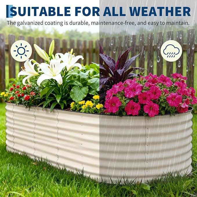 Garvee 6 Pack Galvanized Raised Garden Bed, Rust-Resistant Raised Garden Beds - Image 8