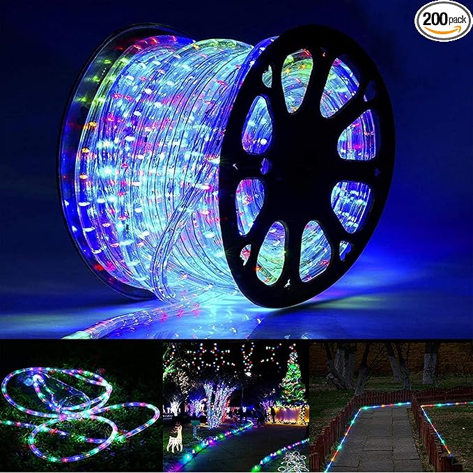200ft LED Rope Lights Outdoor, 1440 LED Flexible Tube Lights by Jnaurb