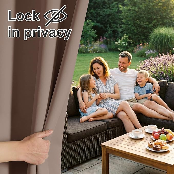 RYB HOME Outdoor Curtains Waterproof - Image 3