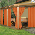 HolidayIdeas Outdoor Curtains for Patio Waterproof, 6 Panels by HolidayIdeas